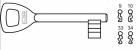 Klucz piórowy do zamków wpuszczanych LOB AR03 - nr 9
