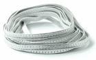 Synthetic covered elastic band 10mm - colour silver