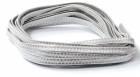 Synthetic covered elastic band 6mm - colour silver