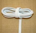 Synthetic covered elastic band 6mm - colour white