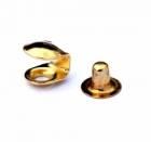 Hook and rivet / gold / - packaging 50 pieces
