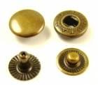Snap fasteners 15 ALFA / OLD BRASS /  package 20 pieces