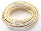 Synthetic leather round handles for bags 12mm - colour light beige