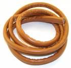 Synthetic leather round handles for bags 15mm - colour light brown