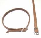 Leather shoe strap 7mm with buckle - colour brown