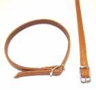 Leather shoe strap 10mm with buckle - colour light brown