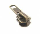 Slider T5 to metal zip fasteners - colour old brass