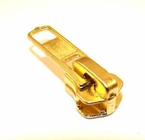 Slider T5 to metal zip fasteners - colour gold
