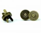 Magnetic fasteners 14mm - colour old brass