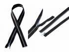 Zip fasteners fixed T5 - 80cm black - NICKEL