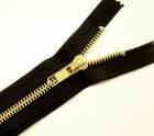 Zip fasteners fixed T5 - 10cm black - gold