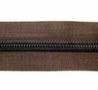 Nylon spiral zip fasteners  T5 in metres - colour brown